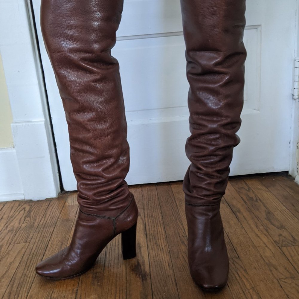 Chloé Over-the-Knee Leather Boots